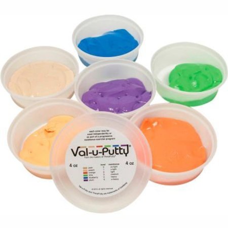 FABRICATION ENTERPRISES Val-u-Putty„¢ Exercise Putty, 4 Ounce, Set of 6 (6 Colors) 740256